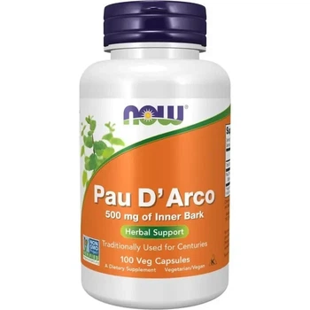 Кора муравьиного дерева Пау Дарко NOW Foods Pau D'Arco 500 мг 100 капсул