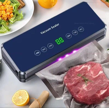 Вакуумный упаковщик для продуктов с LED-дисплеем и резаком Вакууматор со стерелизацией Vacuum Sealer