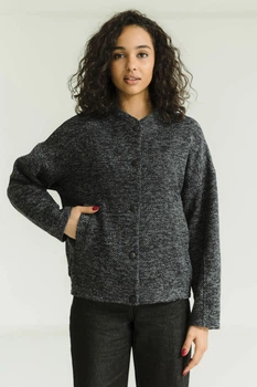 Бомбер черный XXL-3XL