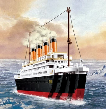 Конструктор Титаник Sluban M38-B0577 Titanic 1012 деталей, корабль 65см, подставка