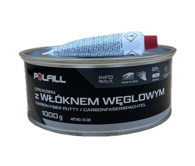 Шпаклівка карбонова (з вуглцевим волокном) "CARBON" + затв. 1кг чорна Polfill