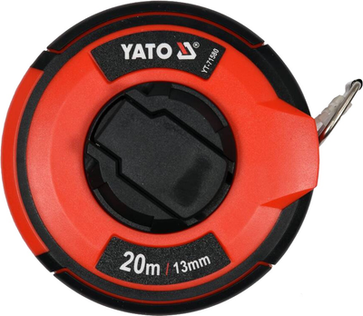 Рулетка вимірювальна сталева Yato YT-71580 ручне змотування закритий корпус 20 м х 13 мм (5906083012846)