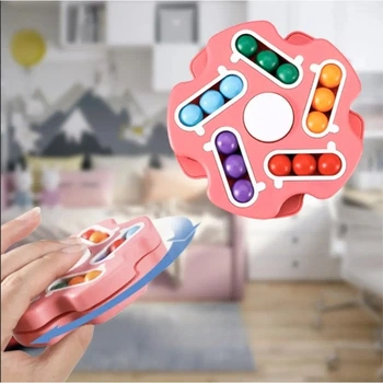 Спиннер детский развивающий антистресс Finger Top Cube Розовый