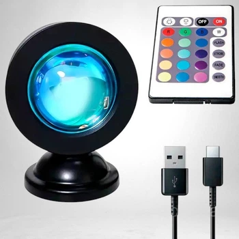 Проектор мини 16 цветов USB The lampAND HA-119 Черный