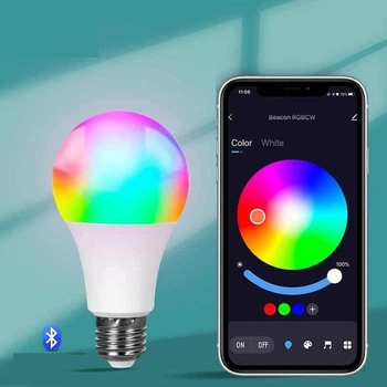 WiFi LED лампа Tuya с Bluetooth 9 Вт и 16 млн цветов