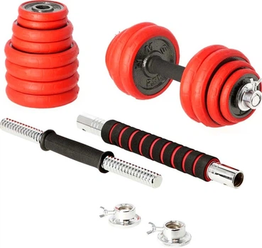 Zestaw regulowanych sztangielek HMS SGGX30 gumowanych 30 kg (5907695596045)