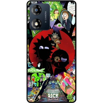 Силиконовый чехол бампер Candy для Motorola Moto E13 с рисунком Rick and Morty Рик и Морти
