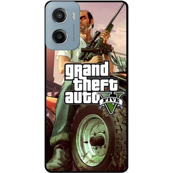 Чехол силиконовый бампер Candy для Motorola Moto E15 с картинкой GTA ГТА