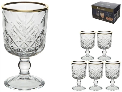 Набор рюмок Pasabahce Timeless Golden touch 51718G (60мл) 6шт