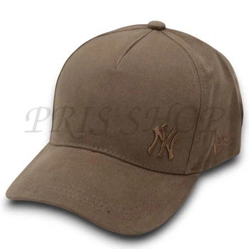 Кепка Unisex с брендовая вышивкой бейсболка котоновая с регулировкой размера New York Bth20843 L / 57-58 Капучино