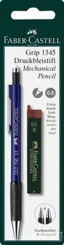 Механічний олівець Faber-Castell Grip 0.5 з 12 грифелями Super Polymer В (4005401334965)