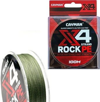 Шнур Cayman (зелений 4-х жильний) 100 м / 0.12 мм (CAYMAN-100-012)