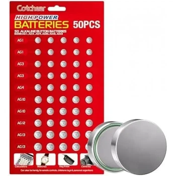 Набор батареек ASSORTED BUTTON BATTERIES (50 шт) универсальный для часов, игрушек, калькуляторов