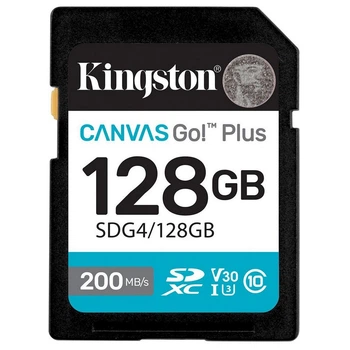 Карта пам'яті Kingston SD 128GB C10 UHS-I U3 V30 R200MB/s