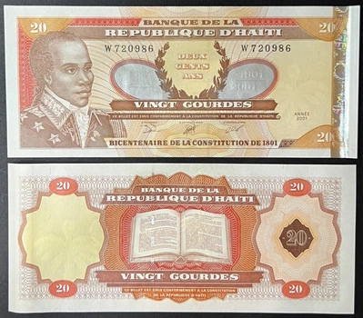 Банкнота Гаїті 20 гурд 2001 р. UNC