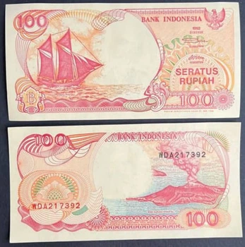 Банкнота Индонезия 100 рупий 1992 г. UNC