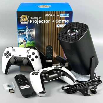 Проектор + 2 джойстика Game P30 Ultra Android 11, Bluetooth + Wi-Fi, 1Гб + 8Гб Чорний 58337