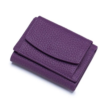 Маленький жіночий гаманець із високоякісної PU шкіри purple