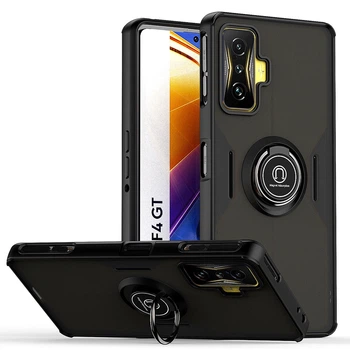 Чехол-накладка TPU Color Matte Ring для Xiaomi Poco F4 GT чёрный - Refurbished
