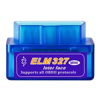 Автомобильный диагностический сканер OBD-II ELM327 Mini с поддержкой соединения Bluetooth 5.1, V 2.0, Blue