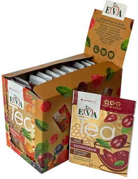 Упаковка чаю фруктово-ягідного Eva Кизиловий 50 г х 12 шт (4820208000444)