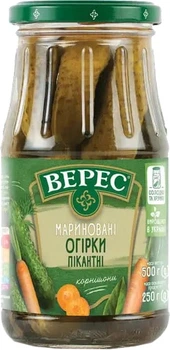 Огірки Верес Мариновані Пікантні 500 г (4823105400690)