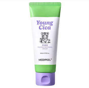 Успокаивающий крем с PDRN и центеллой MEDIPEEL Young Cica PDRN Trouble Soothing Cream, 80 мл