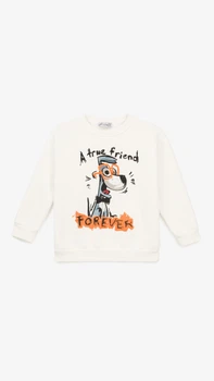 Світшот з принтом для хлопчика First Kids M-188 110 см Молочний shop (2000999198397)