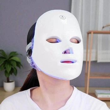 LED-маска 7 режимов светотерапии Beauty Technology Белая