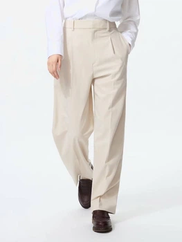 Брюки женские Uniqlo 565910253 L Молочные (1159842664)
