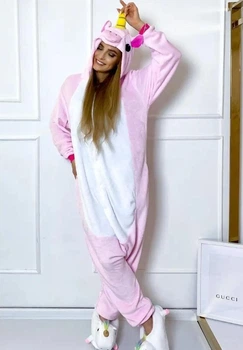 Женская кигуруми пижама взрослая и подростковая Kigurumi Единорог Розовый S 145-155 см. (1008)