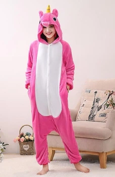 Женская кигуруми пижама взрослая и подростковая Kigurumi Единорог Розовый M 155-165 см. (1009)