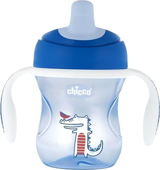 Kubek niekapek z ustnikiem Chicco 6 m+ niebieski 200 ml (8058664070015)