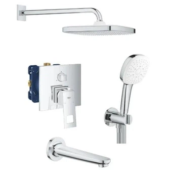 Душова система прихованого монтажу Grohe Eurocube UA26417SC0L вбудована з виливом