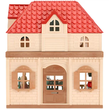 Детский кукольный домик Stomle Family "Уютная хижина" (Cozy Cabin) No.A06 с мебелью 30х26х16 см