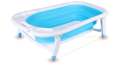 Складана ванна для купання немовлят Folding Baby Bathtub Блакитна QU5441