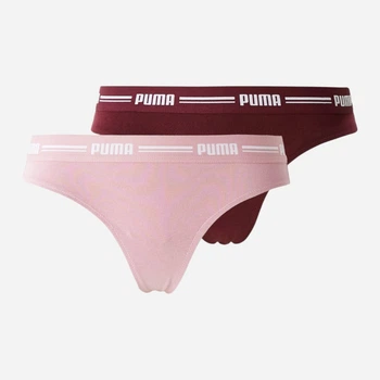 Набір трусиків танга жіночих бавовняних Puma Women String 2P Pack 90785422 S 2 шт Scarlet Red (8720245668866)