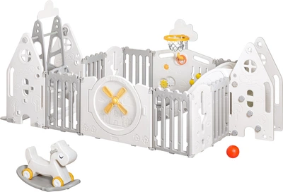 Манеж-трансформер 4 в 1 Mealux Forto (KD-C051 Grey / White)