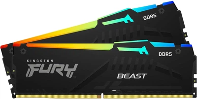 Оперативная память Kingston FURY 32 GB (2x16GB) DDR5 5600 MHz FURY Beast RGB (KF556C36BBEAK2-32)