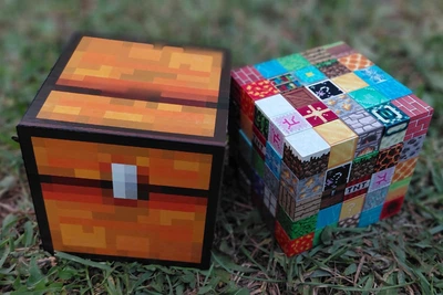 Магнитный конструктор 100шт кубики на магнитах Майнкрафт блоки Minecraft ассорти кейс сундук