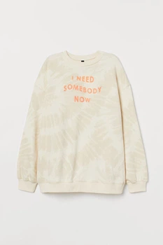Жіночий світшот H&M 206660-4 2XS(150/76) Бежевий (2066600001)