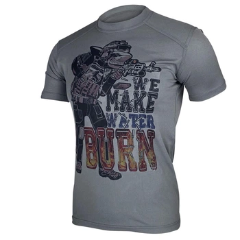 Футболка Kramatan А-Акула We Make Water Burn Сірий XL