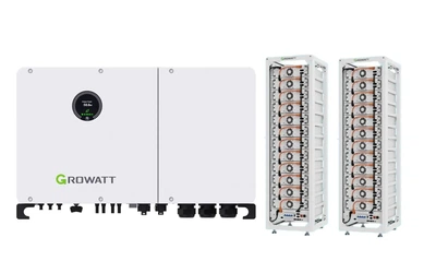 Комплект гібридний Growatt WIT 50K-XHU + AXE Outdoor 180 кВт·год, 3-фазний, 4 MPPT, UPS