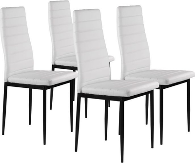 Zestaw krzeseł do salonu i jadalni ModernHome by Multistore DC855 4 szt Białe (5903089064602)