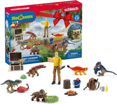 Адвент Календар Міні Фігурки Динозаврів 24 дні Schleich Dinosaurs Advent Calendar Schleich 98644