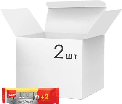 Упаковка губок Chisto кухонні Optimal 2 пачки по 5+2 шт (2000998942854)