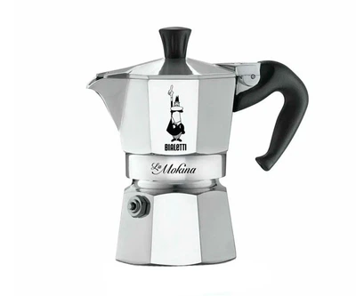 Кофеварка гейзерная для плиты алюминий 1/2 чашки Bialetti серебристый