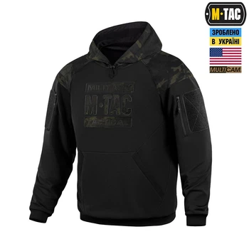Кофта M-Tac Hoodie Combat Black Edition Black Multicam Розмір L