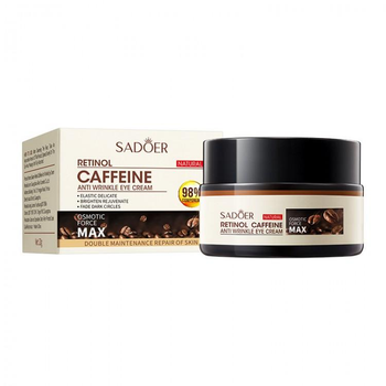 Крем под глаза от темных кругов и отеков с кофеином и ретинолом Sadoer Retinol Caffeine Anti-Wrinkle Eye Cream 20 г (6942349743948)