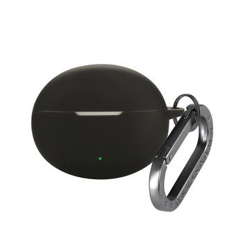 Силиконовый чехол для наушников OPPO Enco Free4, Hang Case, черный, ультратонкий защитный кейс толщиной 2 мм, защита от царапин, пыли и ударов, компактный, с карабином для крепления, ArmorStandart (ARM86146)